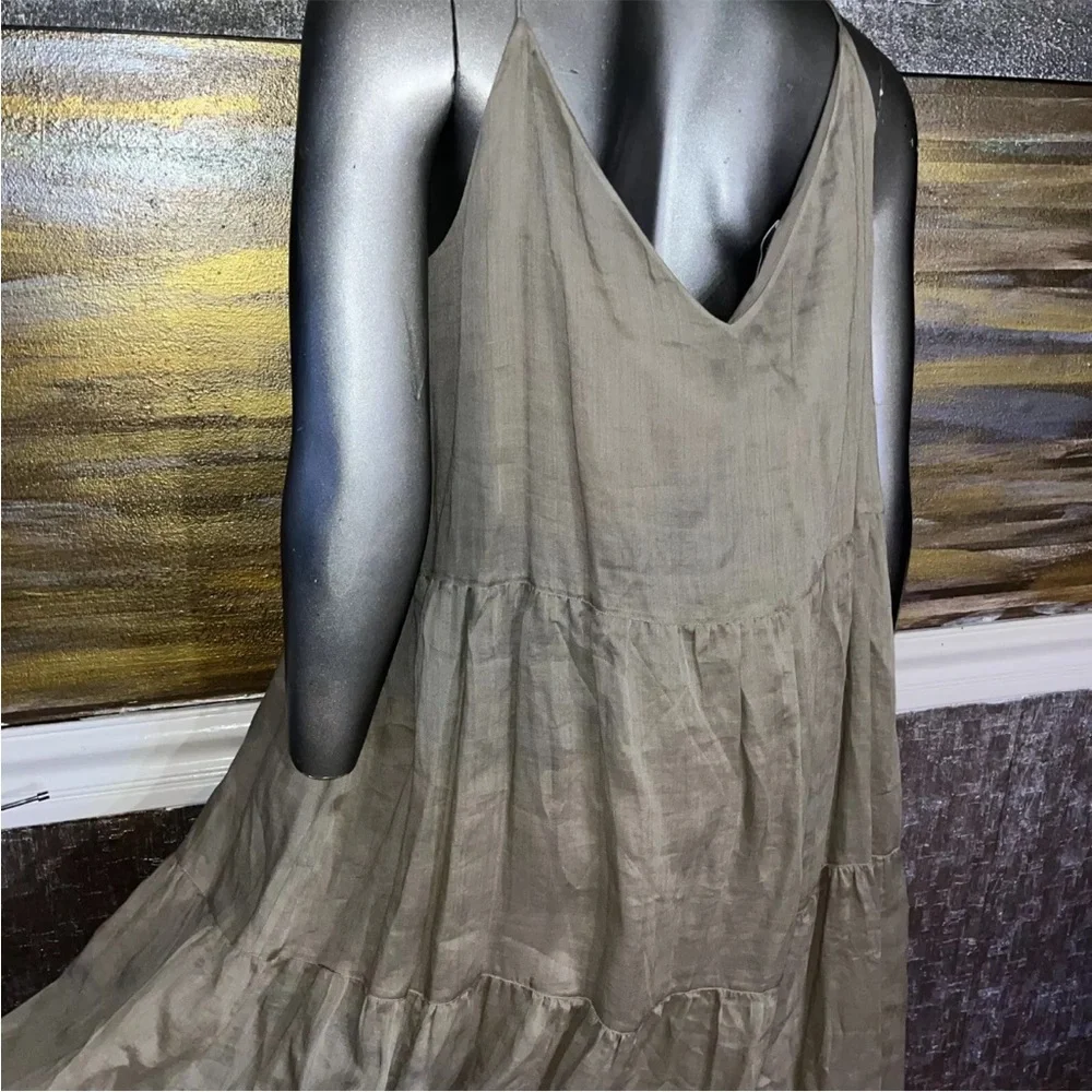 Lafayette 148 New York Hartford Tiered Cotton Midi Sundress MSRP $898 New XL - Picture 6 of 8